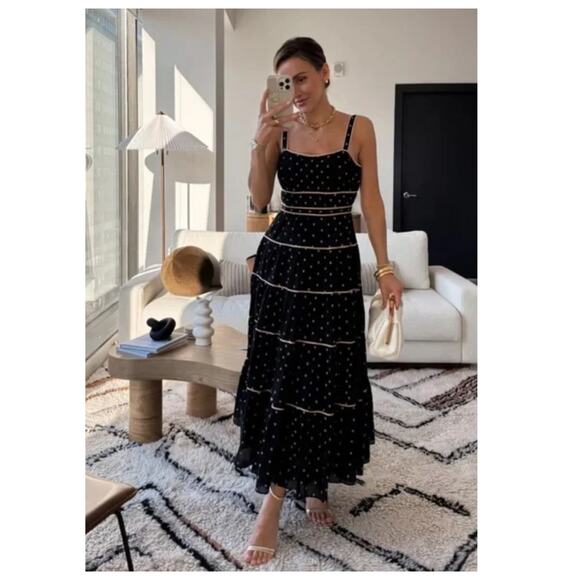 Ulla Johnson Dresses & Skirts - Ulla Johnson Clemente Abstract Print Tiered Cotton Midi Sundress Size 12
